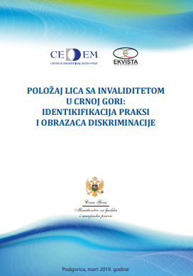  Objavljeni rezultati istraživanja “Položaj lica sa invaliditetom u Crnoj Gori: identifikacija praksi i obrazaca diskiminacije”