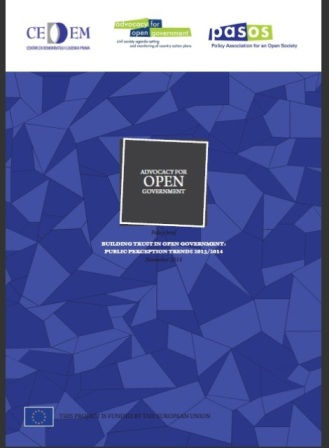 Predlog praktične politike: Jačanje povjerenja u Vladu: percepcije javnosti 2013/2014