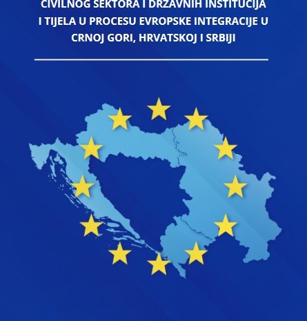Objavljena nova publikacija saradnje civilnog sektora i državnih institucija i tijela u procesu Evropske integracije na primjeru Crne Gore, Hrvatske i Srbije