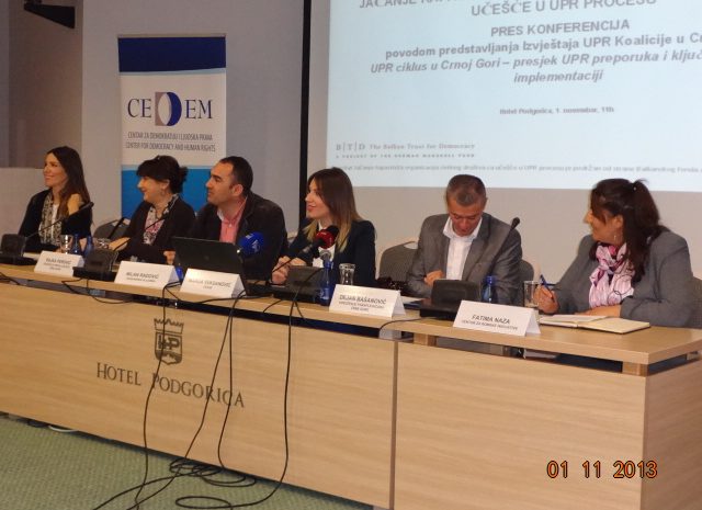 Održana pres konferencija povodom prezentacije Izvještaja UPR Koalicije