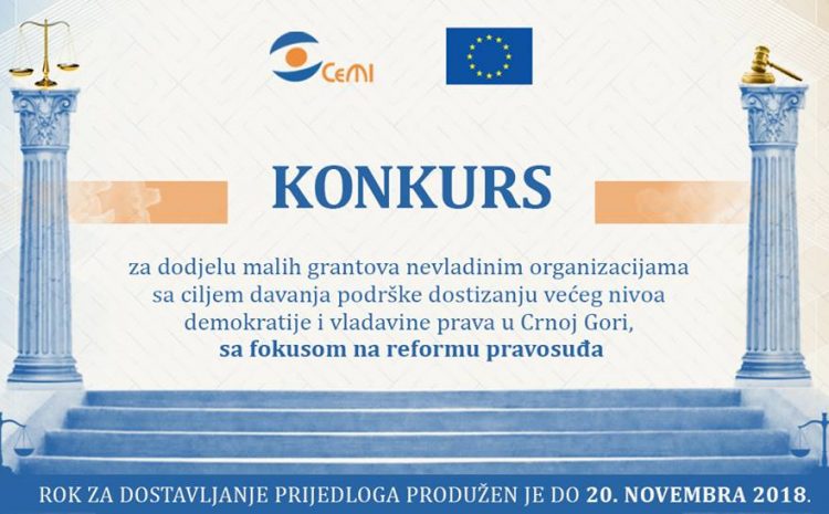  Rezultati konkursa za mini grantove iz oblasti vladavine prava