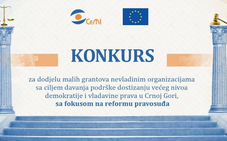  Novi konkurs za dodjelu malih grantova u oblasti vladavine prava