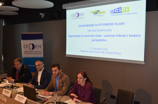 CEDEM organizovao završnu konferenciju posvećenu Partnerstvu otvorenih vlada